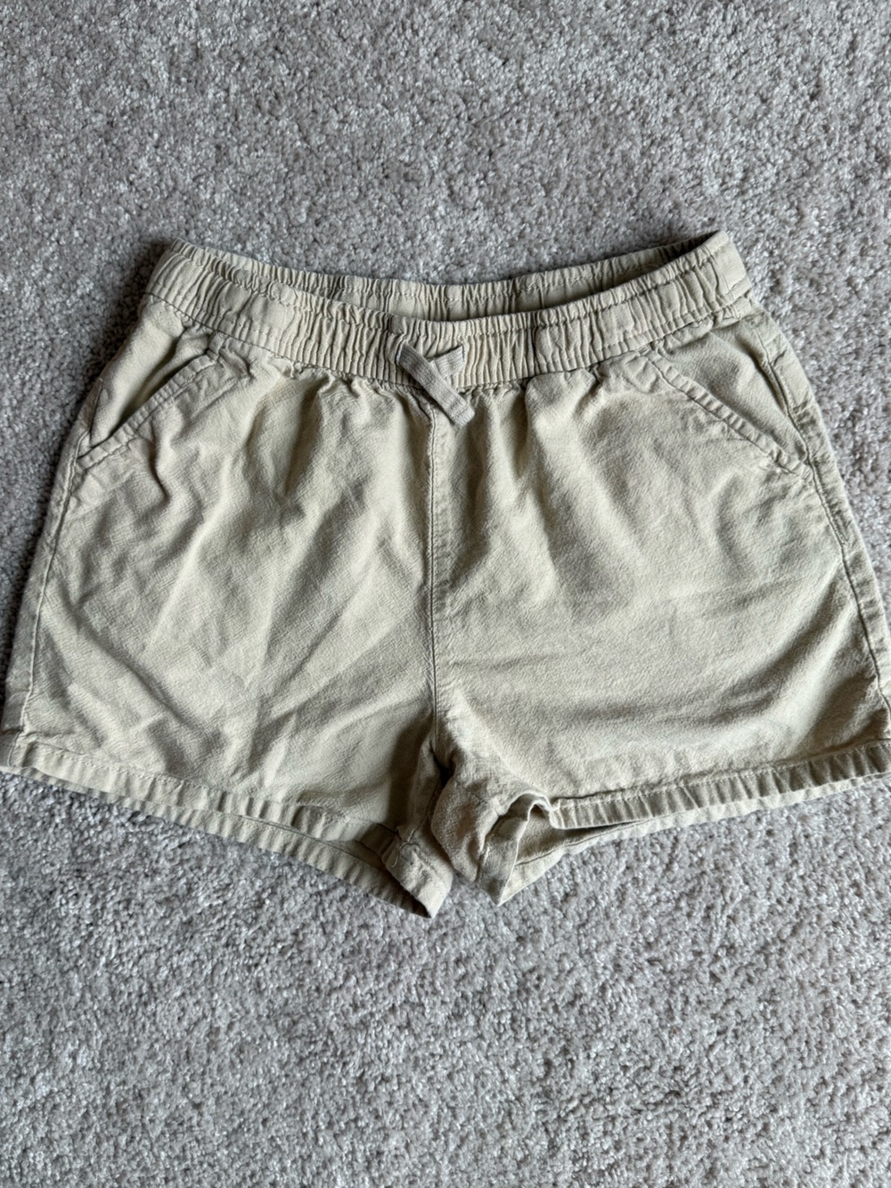 Cat & Jack Tan Elastic-Waist Girls Shorts